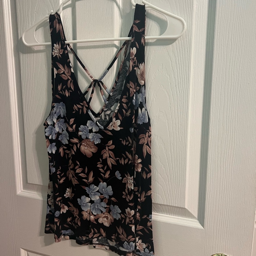 American Eagle Outfitters Pink Tie Front Sleeveless Camisole